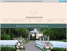Tablet Screenshot of boxwoodestate.com